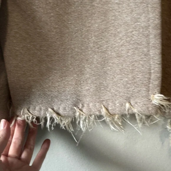 Vintage Cat Paw Print Appliqué Cardigan Jacket Beige Frayed Hem Cozy Cat Lover M - Picture 7 of 10